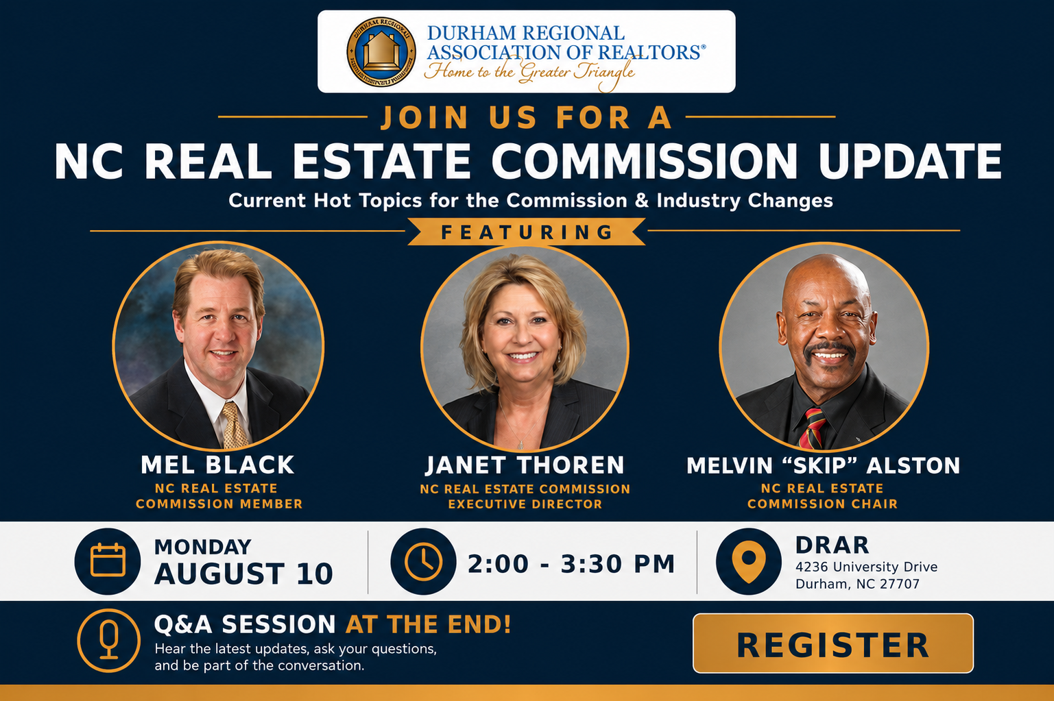 NC Real Estate Commission Update - scrolling